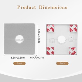 ABS Plastics Pipe Wall Covers, Split Flange & Escutcheon Plate, 22mm Self-Adhesive