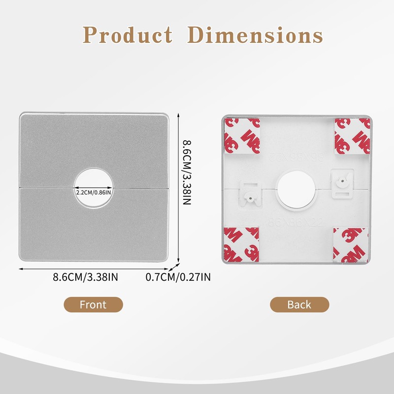 ABS Plastics Pipe Wall Covers, Split Flange & Escutcheon Plate,