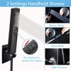 6'' Square High Pressure Rain Black Shower Heads with Handheld