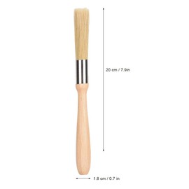 Fdit Wooden Handle Cleaning Brush for Coffee Bean Grinder Coffee Machine and Bar
