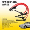 Holdia - Juego de 4 cables de bujía compatibles con