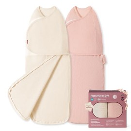 Momcozy Airflow Baby Swaddle, 100% Cotton Lightweight & Ultra Breathable, Ideal for Hot Sleeper Baby, Reduce Startle Reflex, Newborn Boys Girls Regist