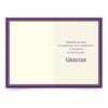Designer Greetings Pensamientos Especiales, Spanish Thank You Cards, “GRACIAS” Purple