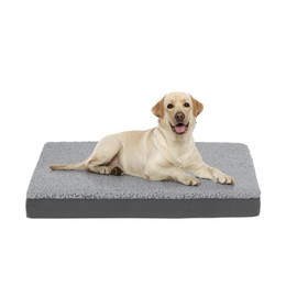 Friends Forever Orthopedic Dog Bed, Cooling Dog Beds with Removable Washable Cover, Reversible Pet Bed Mat with Memory Foam, Washable Removable Cover, Kato Grey, 36x27x3