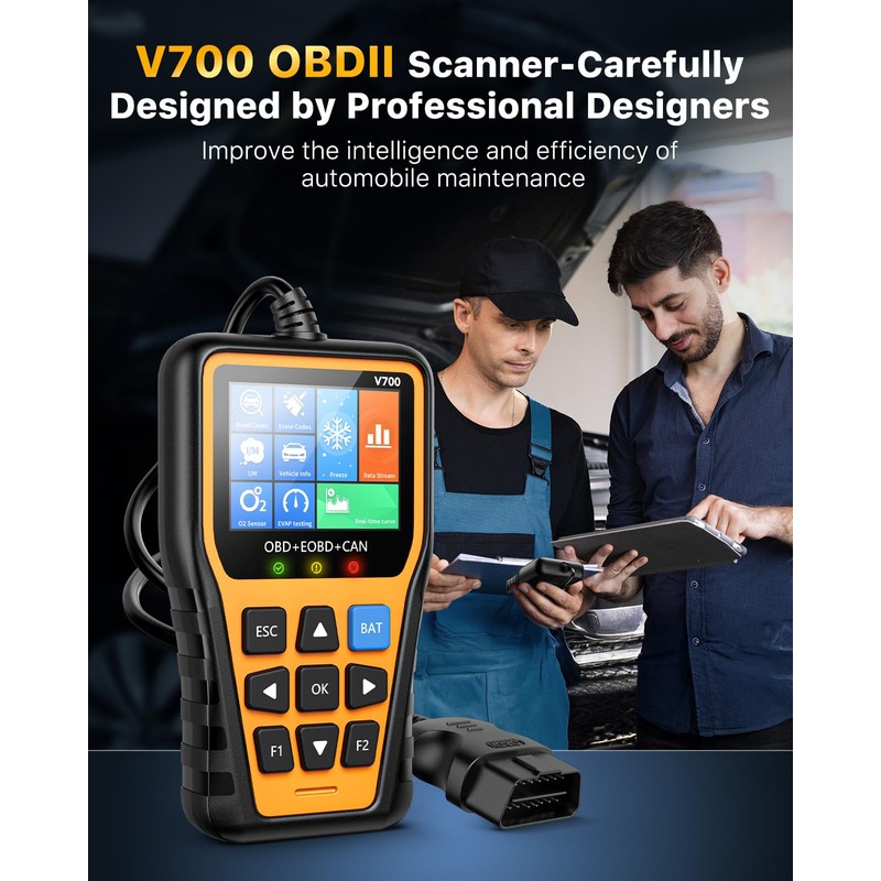 OBD2 Scanner - Enhanced Fixd Car Diagnostic Tool with Battery