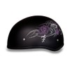 Daytona HELMETS Motorcycle Half Helmet Skull Cap- Purple Rose 100%