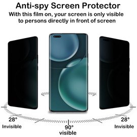 Privacy Screen Protector for Honor Magic 4 Pro [2 Pack],Anti Spy Screen Protector,Anti Scratch,Easy Installation,Anti Fingerprint,Bubble-Free,TPU Film Anti-spy Protective Film for Honor Magic4 Pro 5G