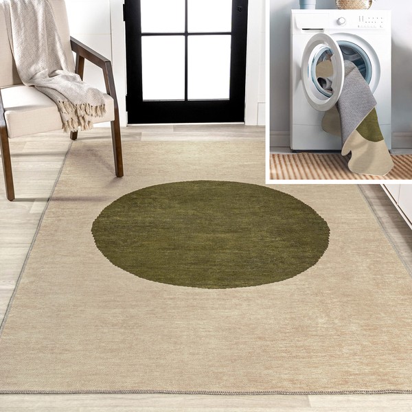 JONATHAN Y WSH113C-4 Cirkel Minimalist Geometric Dot Machine-Washable Indoor Area-Rug,