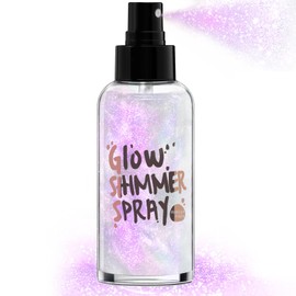 HOSAILY Body Glitter Spray - White Mermaid Body Shimmer for Face, Hair & Body, Moisturizing Luminizer Glow Illuminator, Quick-Drying Sparkling Glitter Spray Liquid Highlighter Makeup (#05)