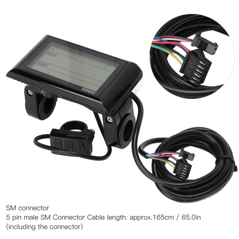 Electric Bicycle SW900 Display with 36V 48V Socket Durable Electric
