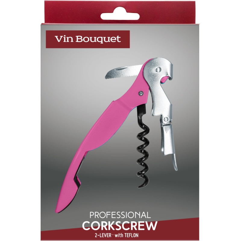 Vin Bouquet FID 195 Korkenzieher 2-Takt, ABS, pink, 16 x