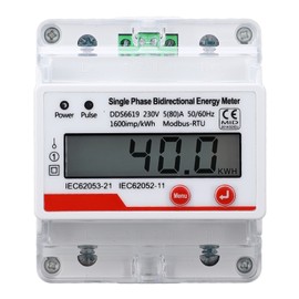 Electricity Meter 4P LCD Display Multifunctional RS485 Single Phase Bidirectional Energy Meter AC230V 5 80 A
