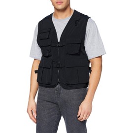 Urban Classics Men's Weste Tactical Vest Jacket, Black, Xx-Large