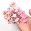 20Pcs Small Dog Hair Bows with Elastic Rubber Bands Pink