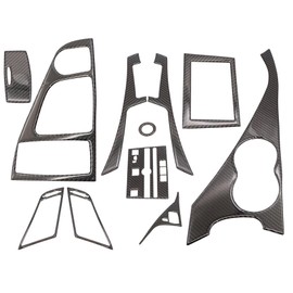 NLQR 11pcs Carbon Fiber Full Interior Set Kit Cover Trim Compatible with Infiniti Q50 Q60 2014 2015 2016 2017 2018 2019 2020