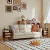 JOONEE Rattan Nightstand with Charging Station,Farmhouse Bedside Table with 2