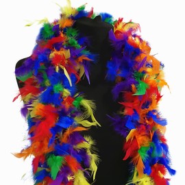 Luxury Multi-Coloured Feather Boa - 80g - 180cm