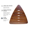 MedGear A-0212D Tool-Free Faux Teak Shower Chair, Brown