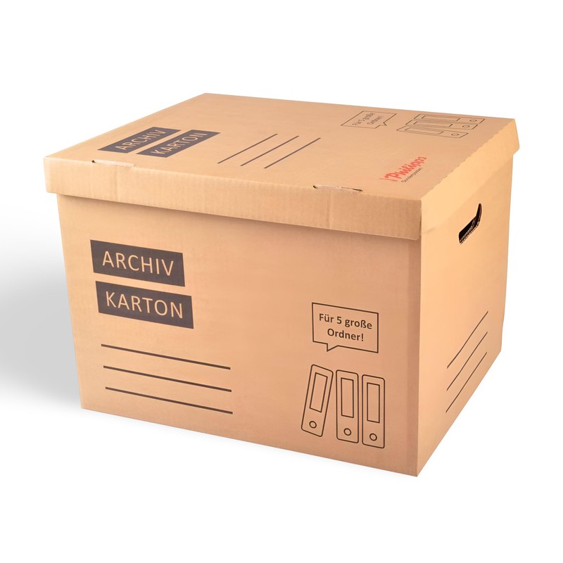 BURI Archive Box for 5 Lever Arch Files Moving Box