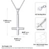 Nofade Silver Inverted Cross Necklace for Women Men, S925 Sterling