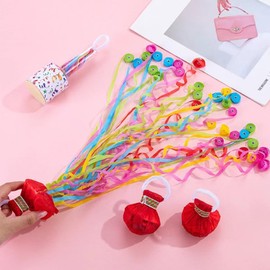 KARLOR Streamers for Throwing, 10 Pcs Streamers Poppers Colorful Hand Throw Streamers No Mess Confetti Wedding Party Colorful Streamers Bombs Hand-Throw Streamers for Birthday Carnival