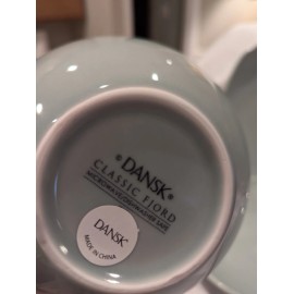 Dansk Classic Fjord DANSK 4pc Place Setting SAGE GREEN Plate Bowl Cup DISC 2013