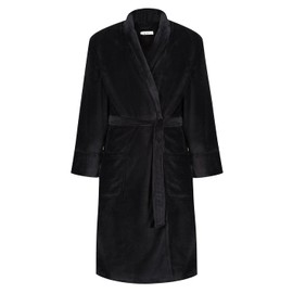Ben Sherman Randol Men's Fleece Bath Robe, black