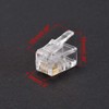 sourcing map Telephone Modular Plug Male RJ11 Connectors, Copper Core