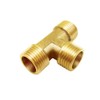 Joywayus Brass Pipe Fittings 3/4"NPS Male Forged Tee Pipe Tube