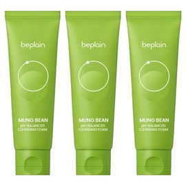 [Vegan Beauty] Be Plain Mung Bean Mildly Acidic Cleansing Foam, 80ml, 3 Pieces / [비건뷰티] 비플레인 녹두 약산성 클렌징폼, 80ml, 3개