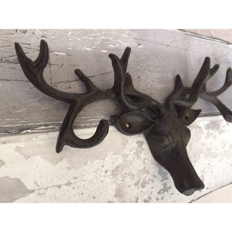Homes on Trend Shabby Cast Iron Antique Style Rustic Stag
