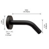 1 Pcs 6IN Shower Arm with Flange, Wall Mounted Shower