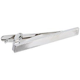 Dress Code 101 HWTP Men's Tie Clip, Silver (Choose from Simple, Tie Clip), Stylish, Business, Wedding, HWTP1189