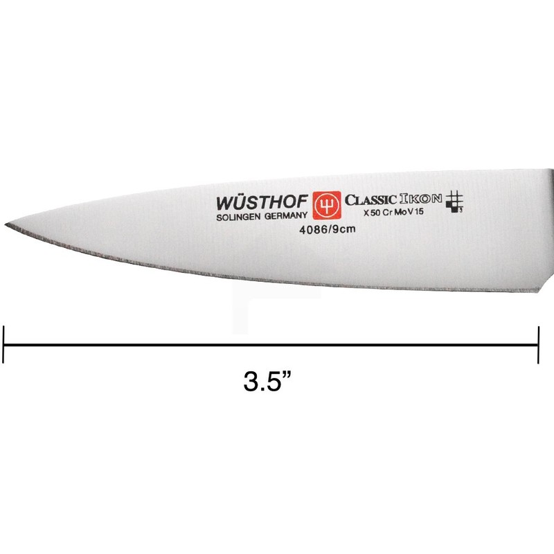 WÜSTHOF Classic IKON 3.5" Paring Knife, Black, Stainless