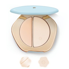 TIMAGE Highlight Powder, Highlighter Cream, 2-in-1 Matte Highlight Pores, Anti-Shine Powder, Dullness Improvement, Irregularities, Pink Beige, 0.2 oz (5 g), Popular for Chinese Cosmetics