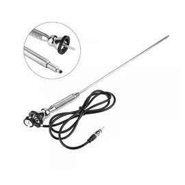 RELIATURE antena para Radio de carro 18.5inch Universal Car Roof Radio AM FM Aerial Antenna 180°Swivel Assembly Universal Silver FM AM Car Antenna 18.5 Inch Cord