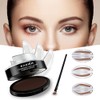 3 Pairs of Seals Eyebrow Stamp with Brow Brush Perfect