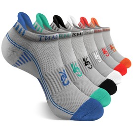 KEMISANT Mens Socks Trainer 6 Pairs, Mens Womens Athletic Socks Sports Running Socks for Outdoor Walking,Hiking,Climbing,Anti-blister Breathable Moisture Wicking(6Pairs,Shoe Size:6-8)
