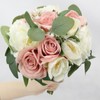 DIYDOFUN Set of 6 Bridesmaid Bouquets, 11 Inch Wedding Bouquets