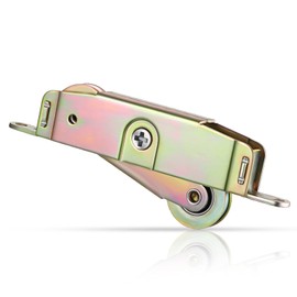 Heavy Duty Sliding Patio Door Roller Assembly 1-1/4 Inch Roller Assembly Sliding Screen Door Rollers Wheels Replacement Hardware, Steel Ball Wheel Bearing, Side Adjustable(1 Pack)