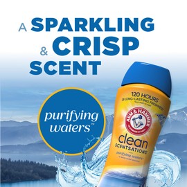 ARM & HAMMER Clean Scentsations In-Wash Scent Booster, Laundry Scent Booster Purifying Waters scent, 45 Oz