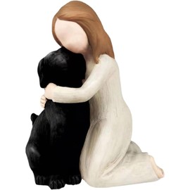QUINTRA Kathson Memorials for Dogs/Cats, Lost Pet Memorials, Friendship Gift, Memory Gifts for Dog Lovers, Dog Angel Figurines (Black, One Size)