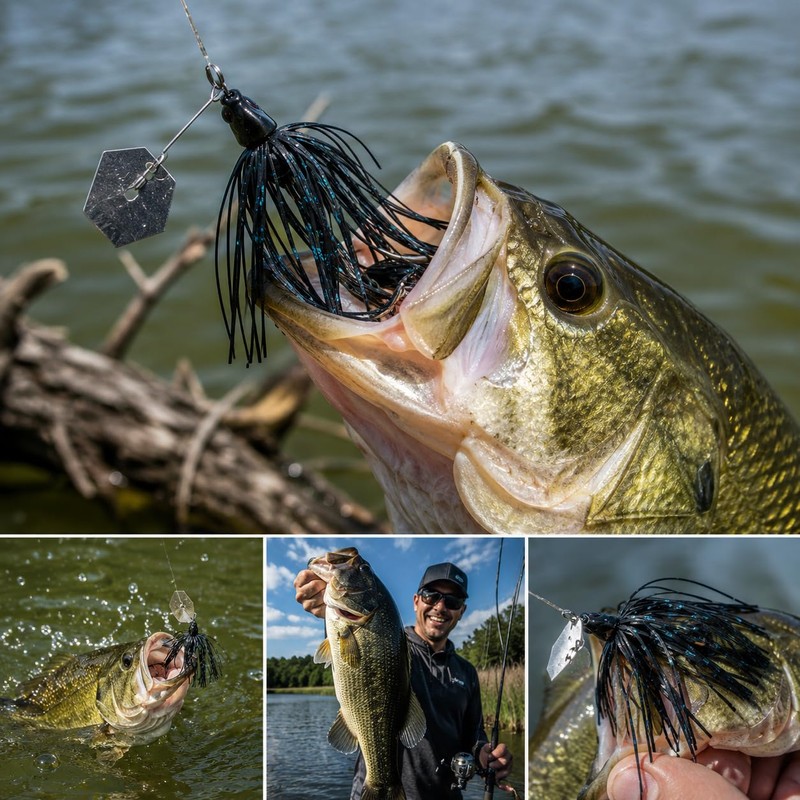 Kulport Bladed Jig Fishing Lures, Irresistible Vibrating Action, Sticky-Sharp Heavy-Wire