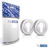 XFORT® 2 Pack Euro Escutcheons Polished Chrome, Escutcheon Keyhole Cover,
