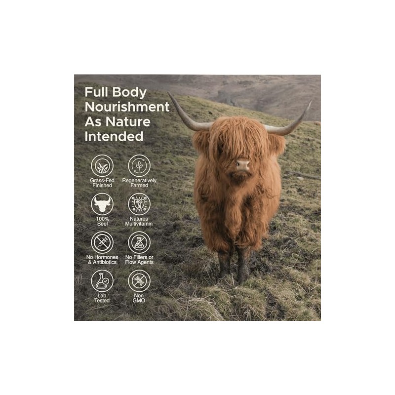 Grass Fed Beef Liver Capsules - 3X Pack, 180 x