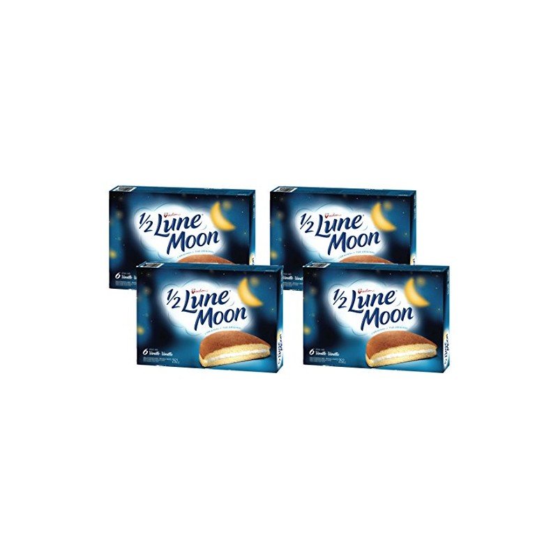 Vachon 1/2 Moon Vanilla Cakes (4 Box) 6 Cakes {Imported