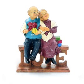 Aoneky Statue, Figurstatue mit Love, Senioren Geschenk, Eltern Geburtstagsgeschenk, für Freund & Familie, Festgeschenk & Geburtstag & Geschenk & Valentinstag & Hochzeit, Dekoration für Auto und Hause