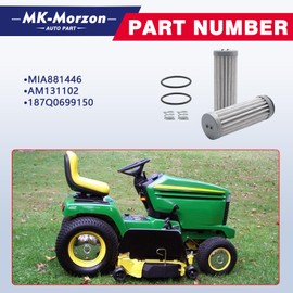 MIA881446 Hydrostatic Transmission Filter with Spring O-Ring Compatible with J ohn Deere Z915B Z920M Z930M Z950M Z950R Replaces# AM131102 187Q0699150 (2Pcs)