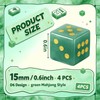 4 Pcs Mahjong Crystal Dice, 16mm Game Dice Set
