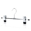 HANGERWORLD 5 Chrome 30cm Metal Trouser Skirt Adjustable Clip Coat